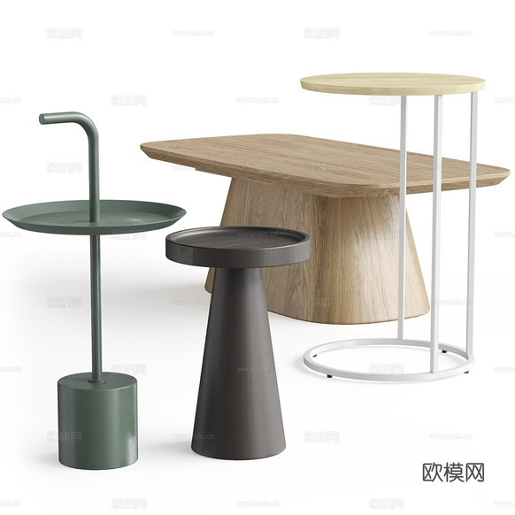 新中式餐桌椅3d模型下载(渲染图3)