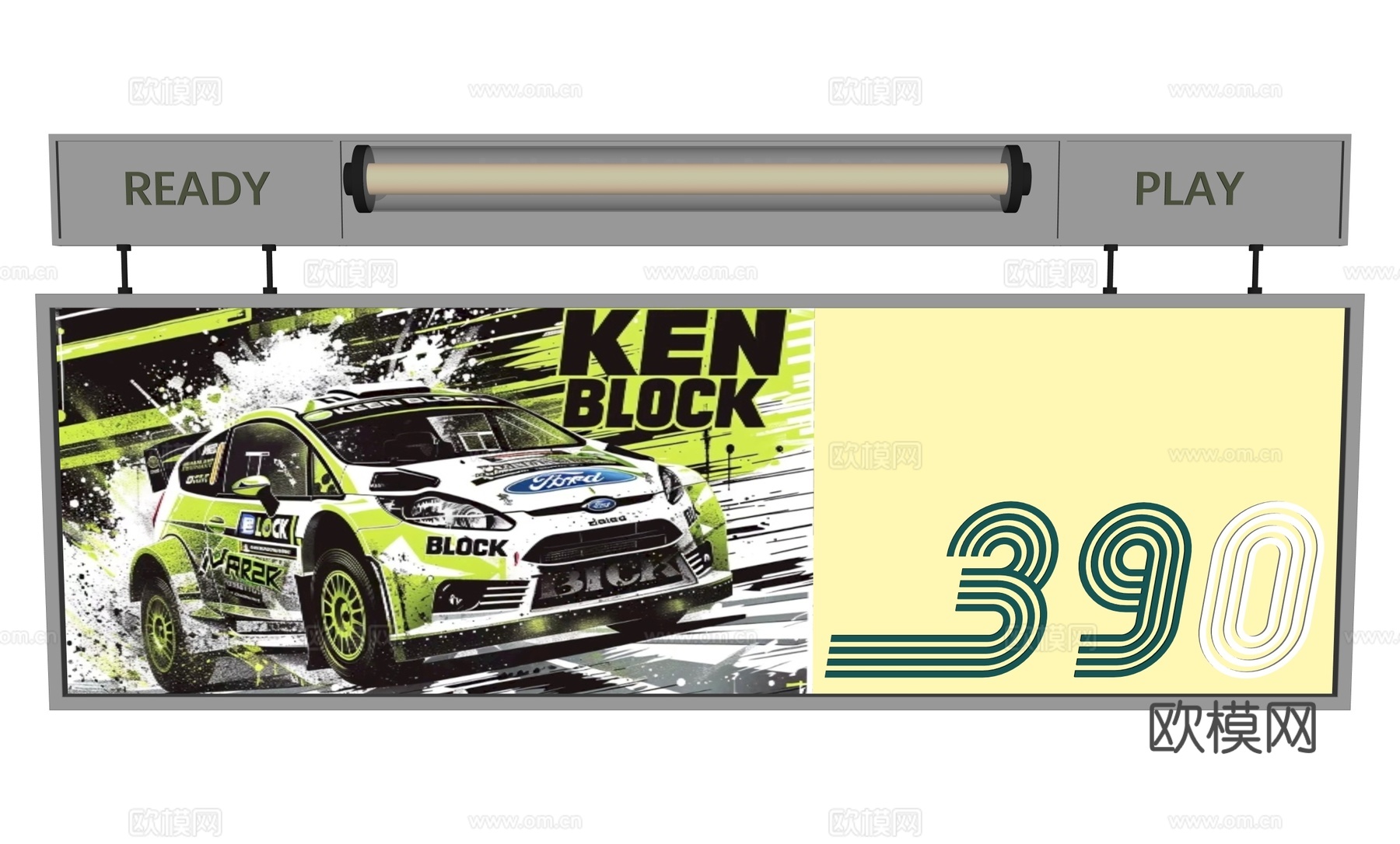 装饰灯箱 广告灯箱su模型下载（渲染图1）