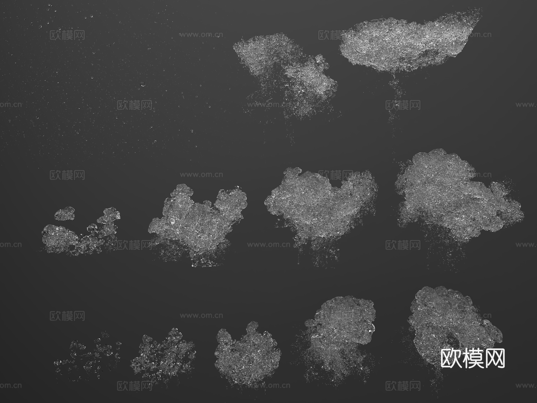 水泡 水珠 上升水 水 水花3d模型