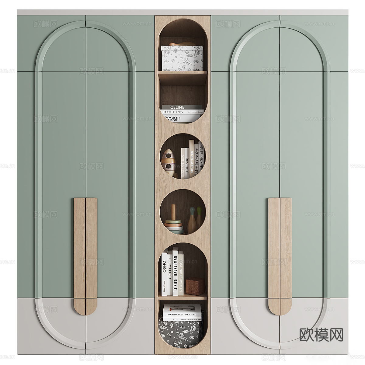 北欧成品衣柜3d模型