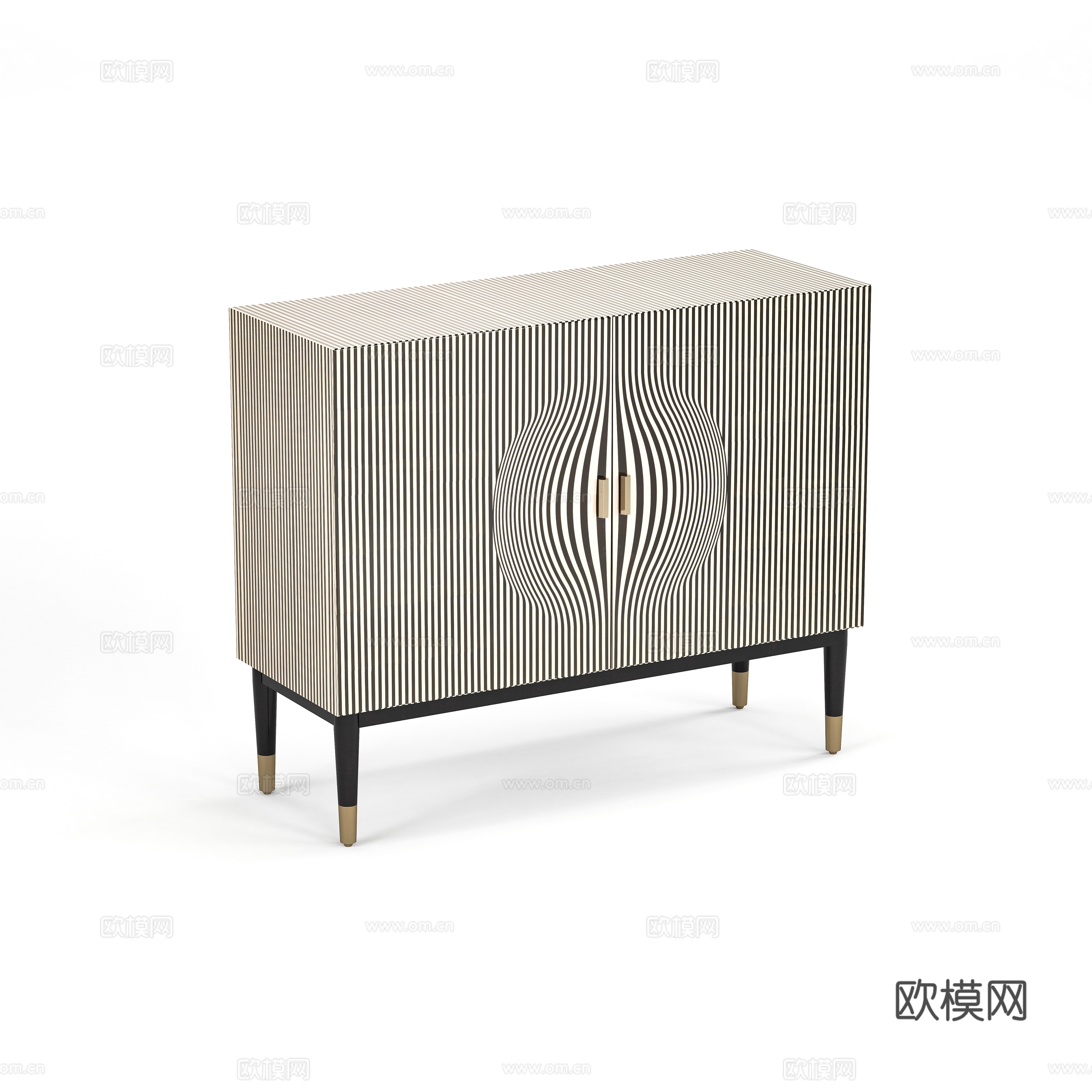 轻奢矮柜 玄关柜3d模型