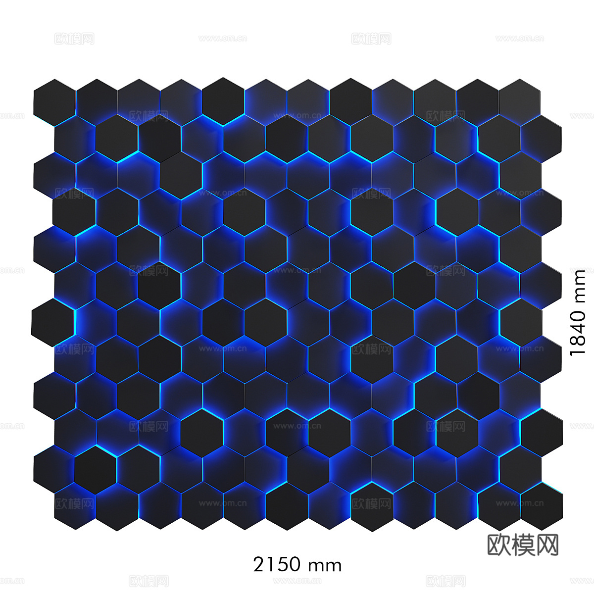 现代科技蜂窝装饰灯3d模型