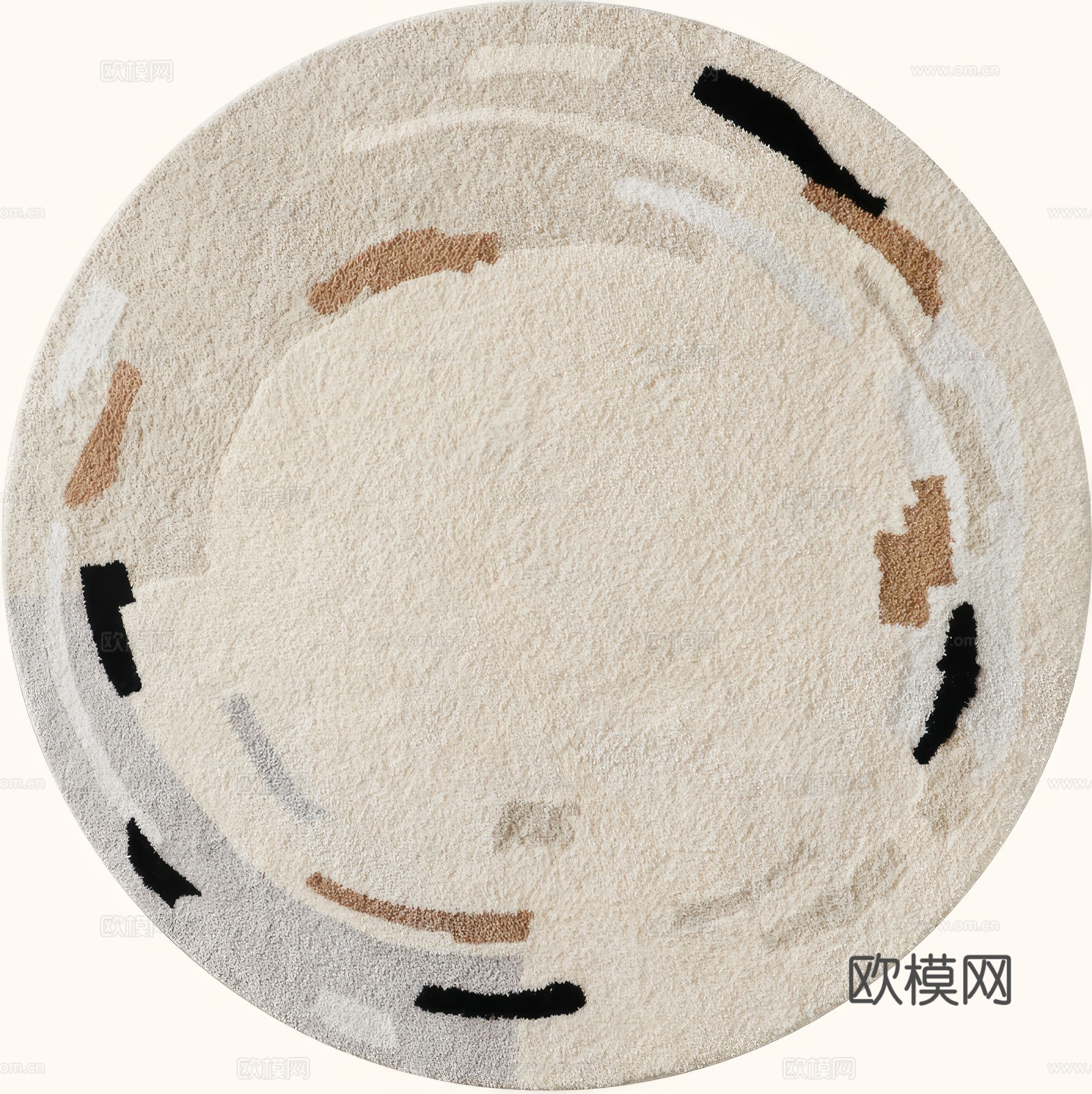 圆形现代简约风格地毯下载