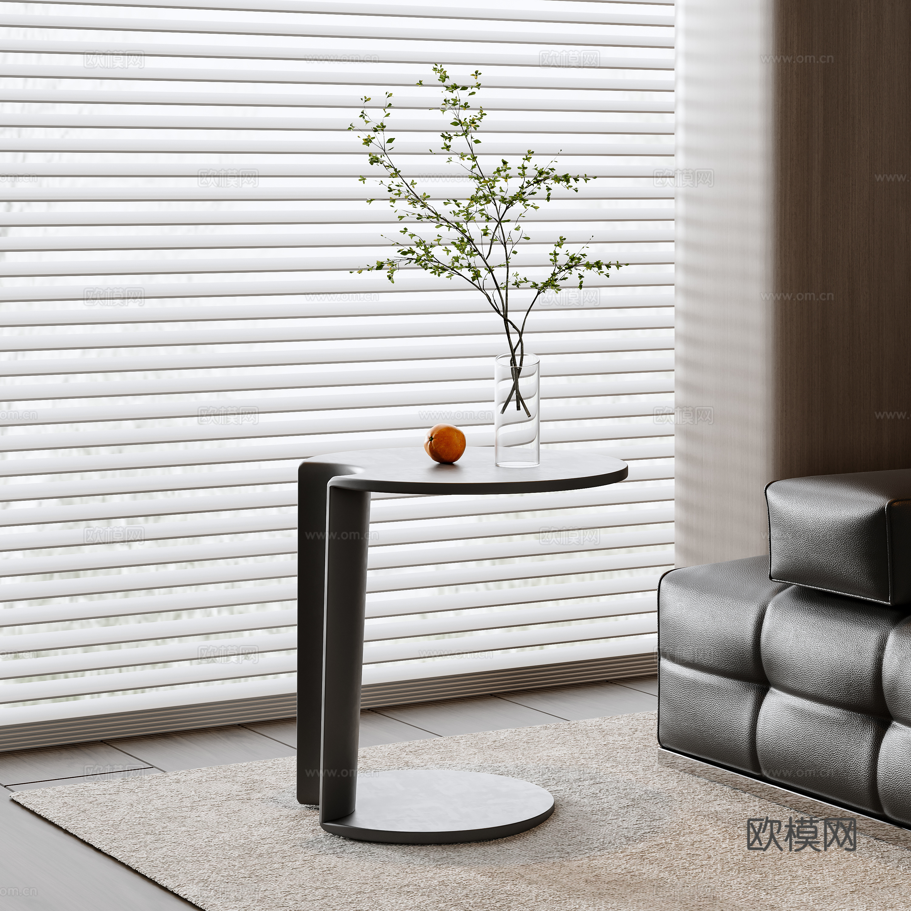 现代边几 角几3d模型下载