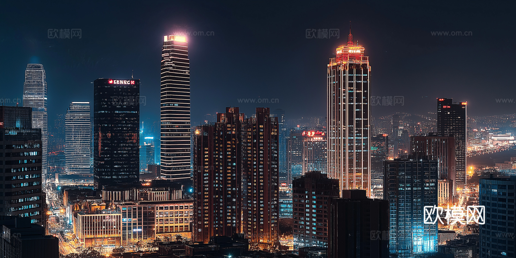 城市傍晚夜景下载
