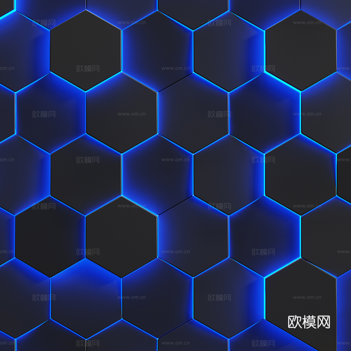 现代科技蜂窝装饰灯3d模型