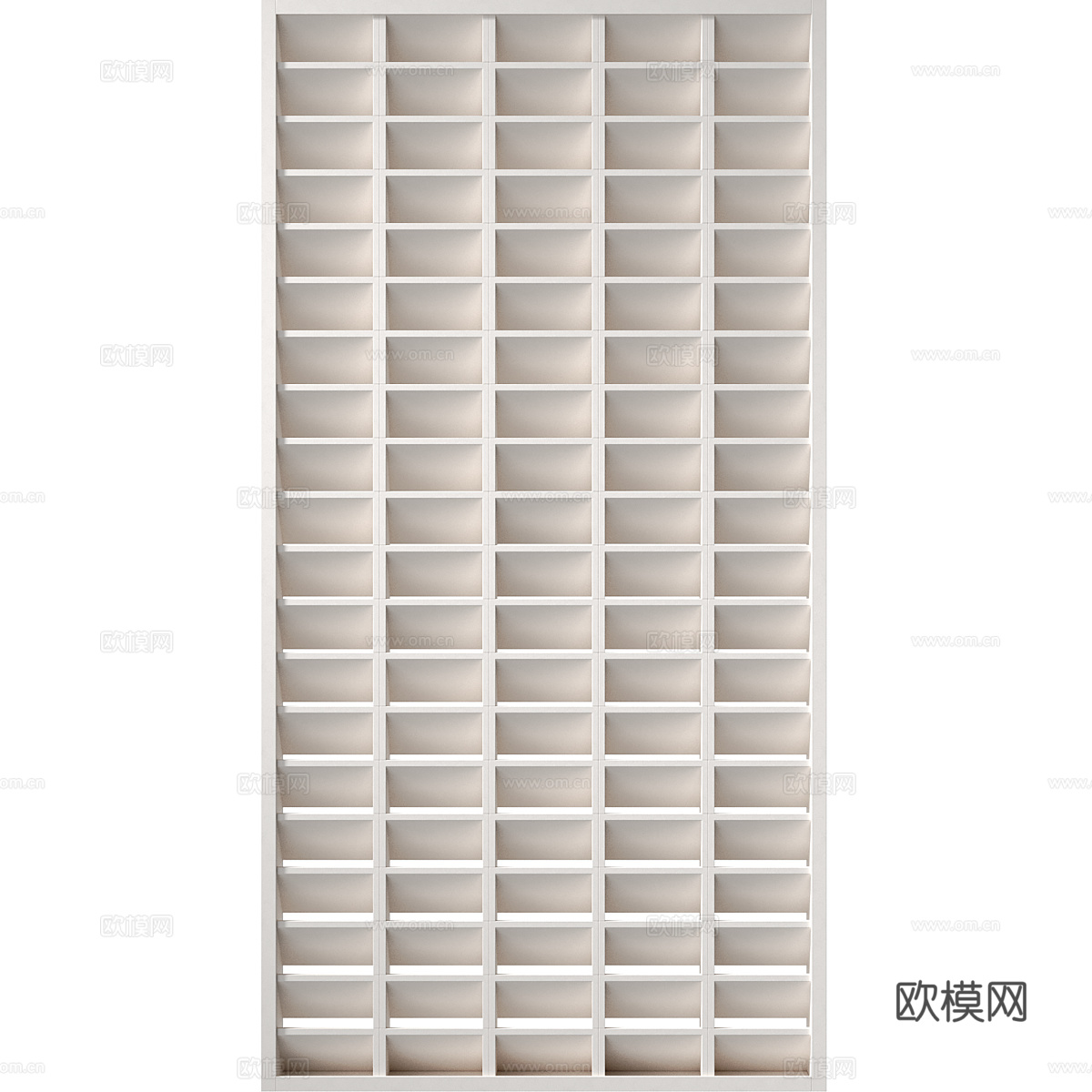 新中式新型材料 隔墙构建3d模型