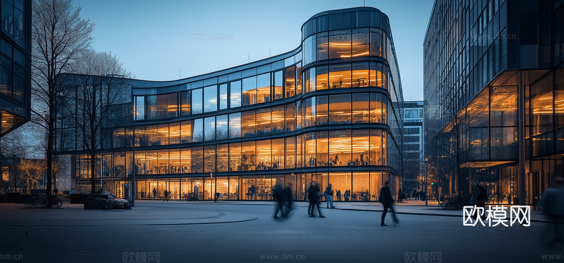 高清傍晚街道夜景下载