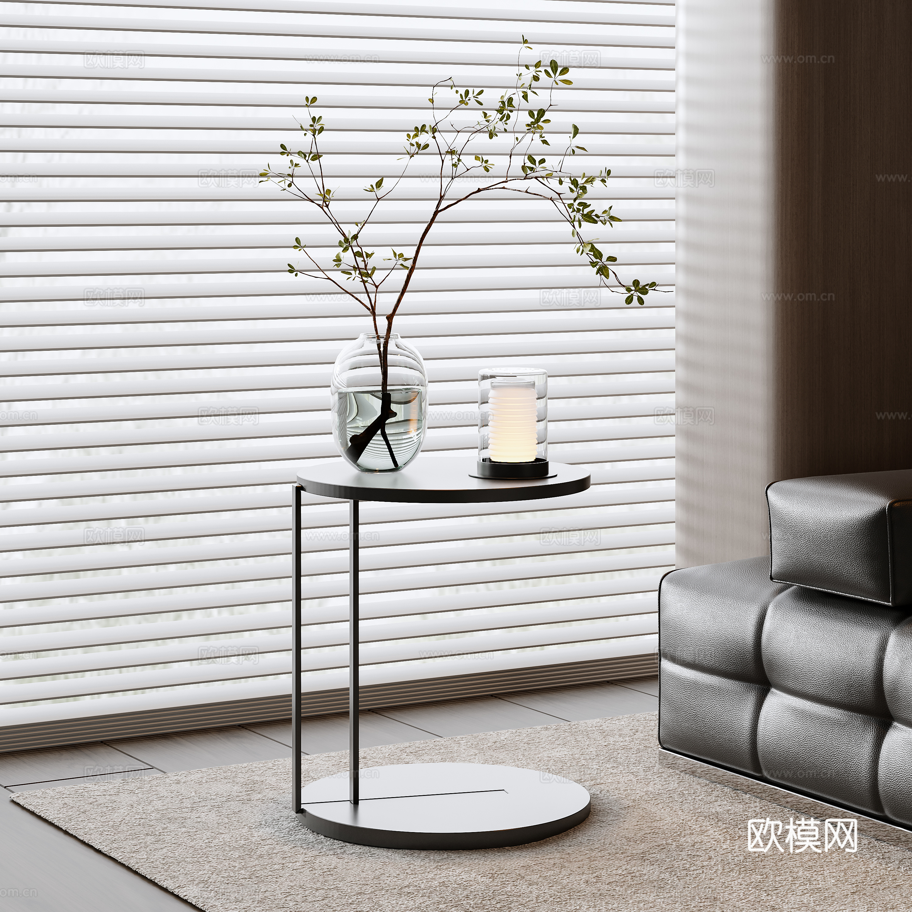 现代边几 角几3d模型下载