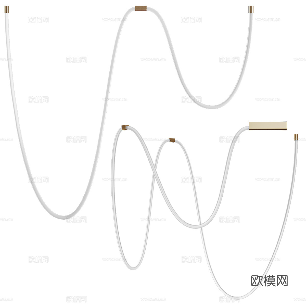 现代装饰灯 线条灯3d模型