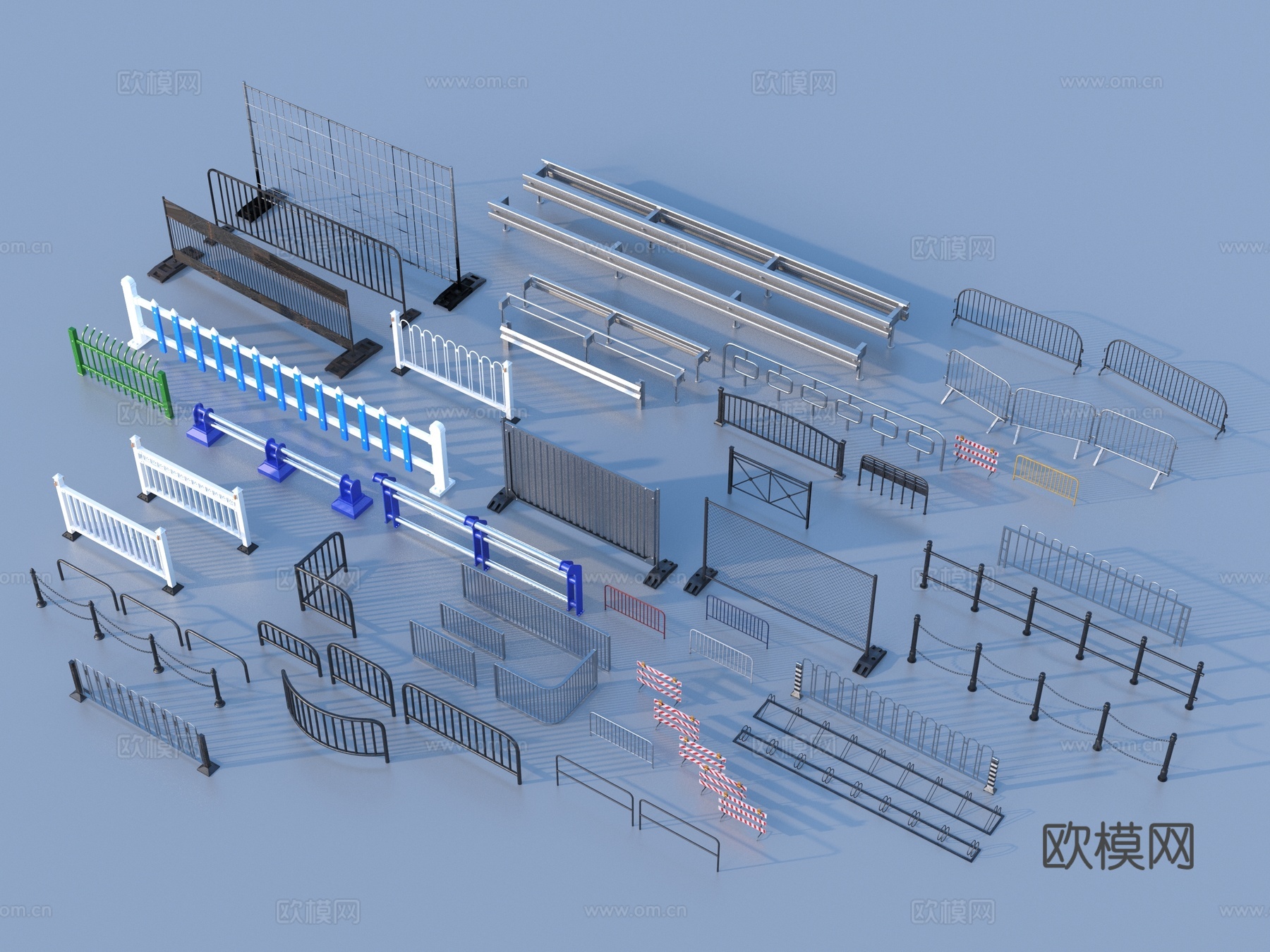 护栏 栏杆 铁艺围栏3d模型