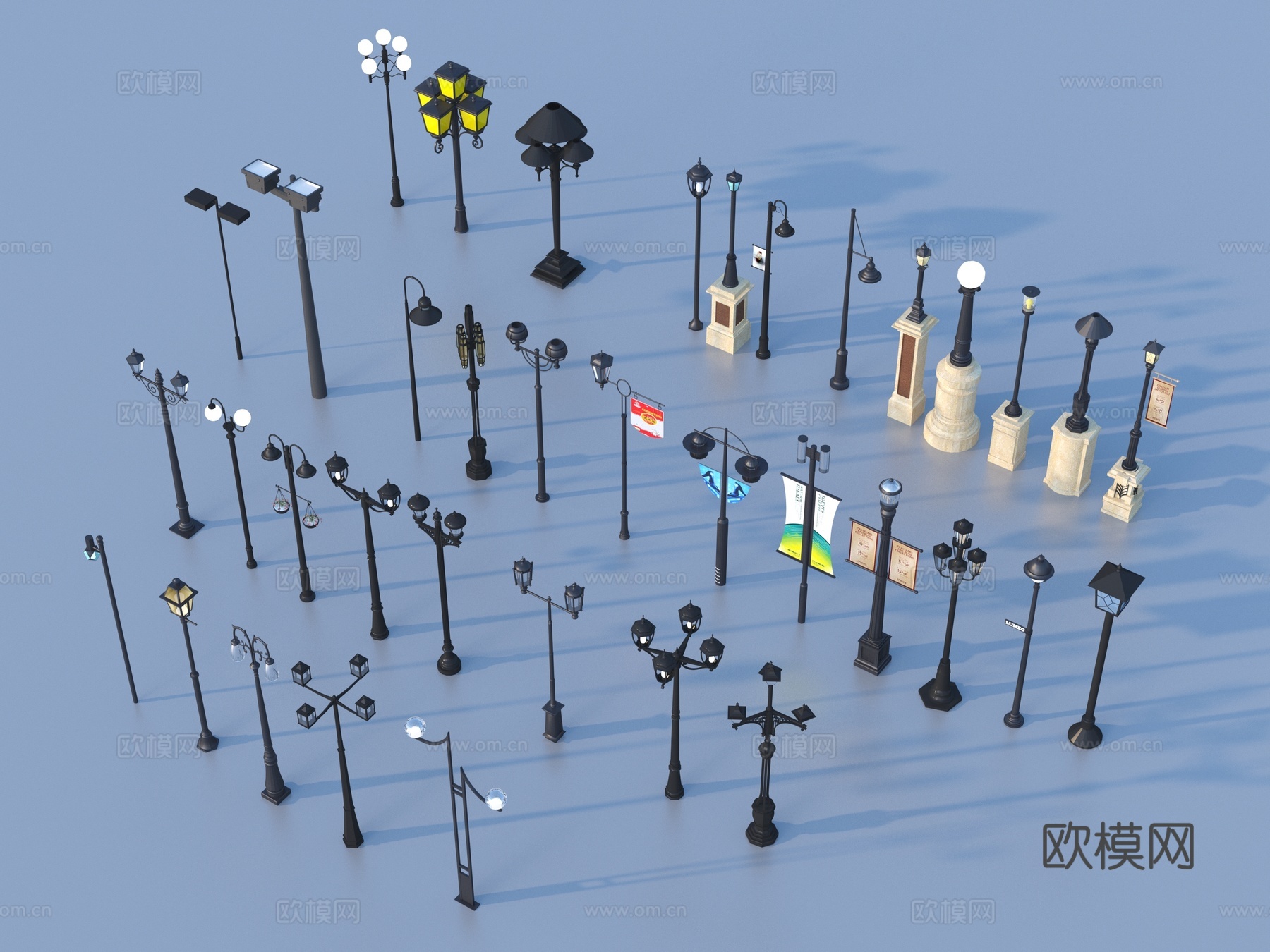 户外路灯 户外灯 景观路灯3d模型下载