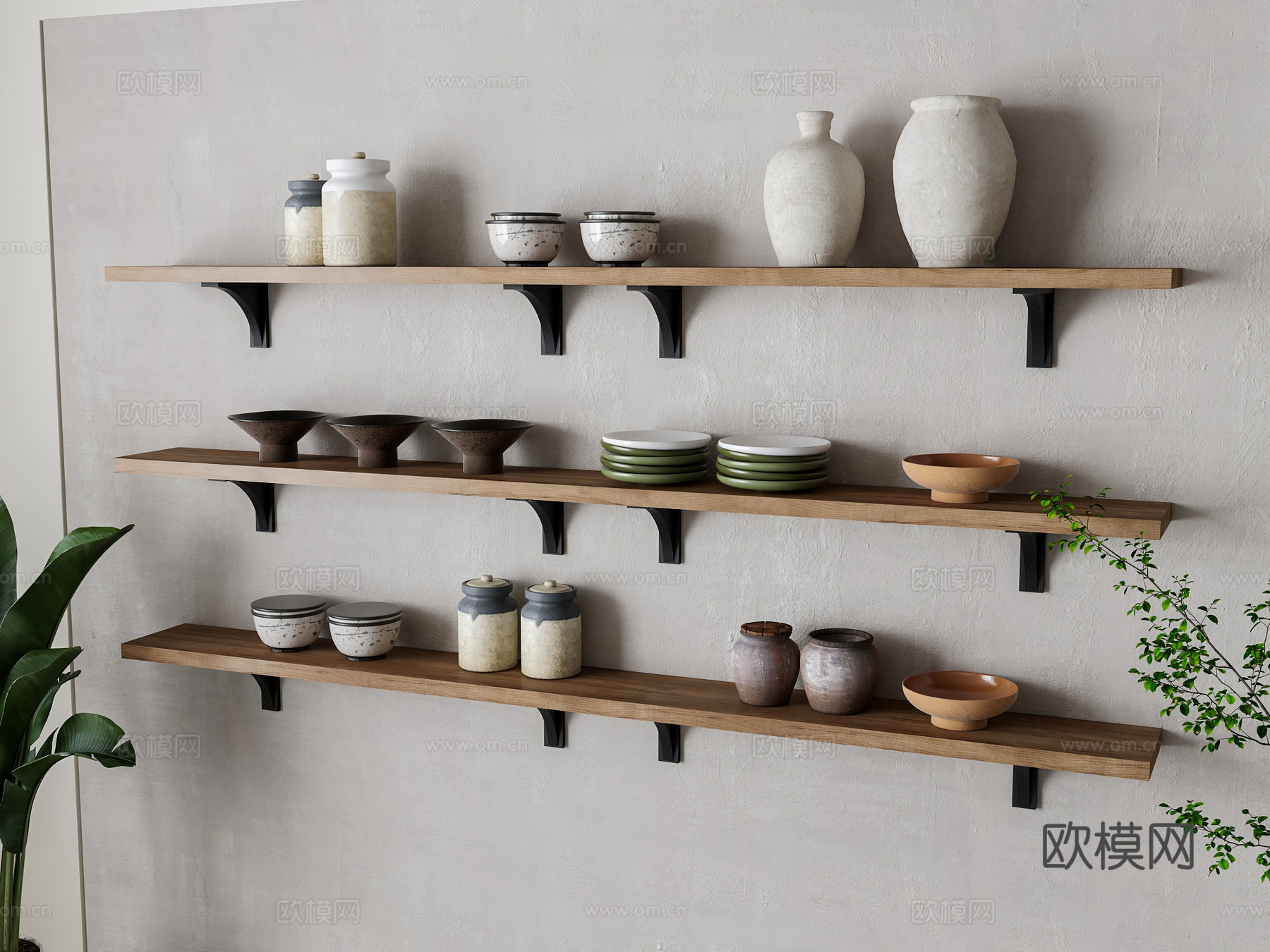 侘寂陶瓷 陶罐 陶器su模型下载（渲染图2）