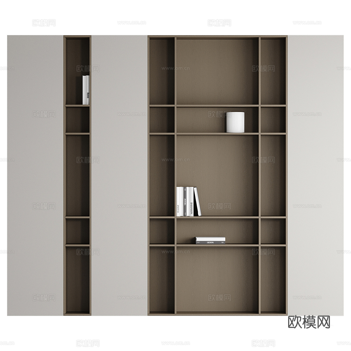 意式书柜3d模型下载（渲染图3）