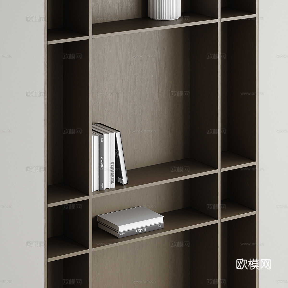意式书柜3d模型下载（渲染图2）