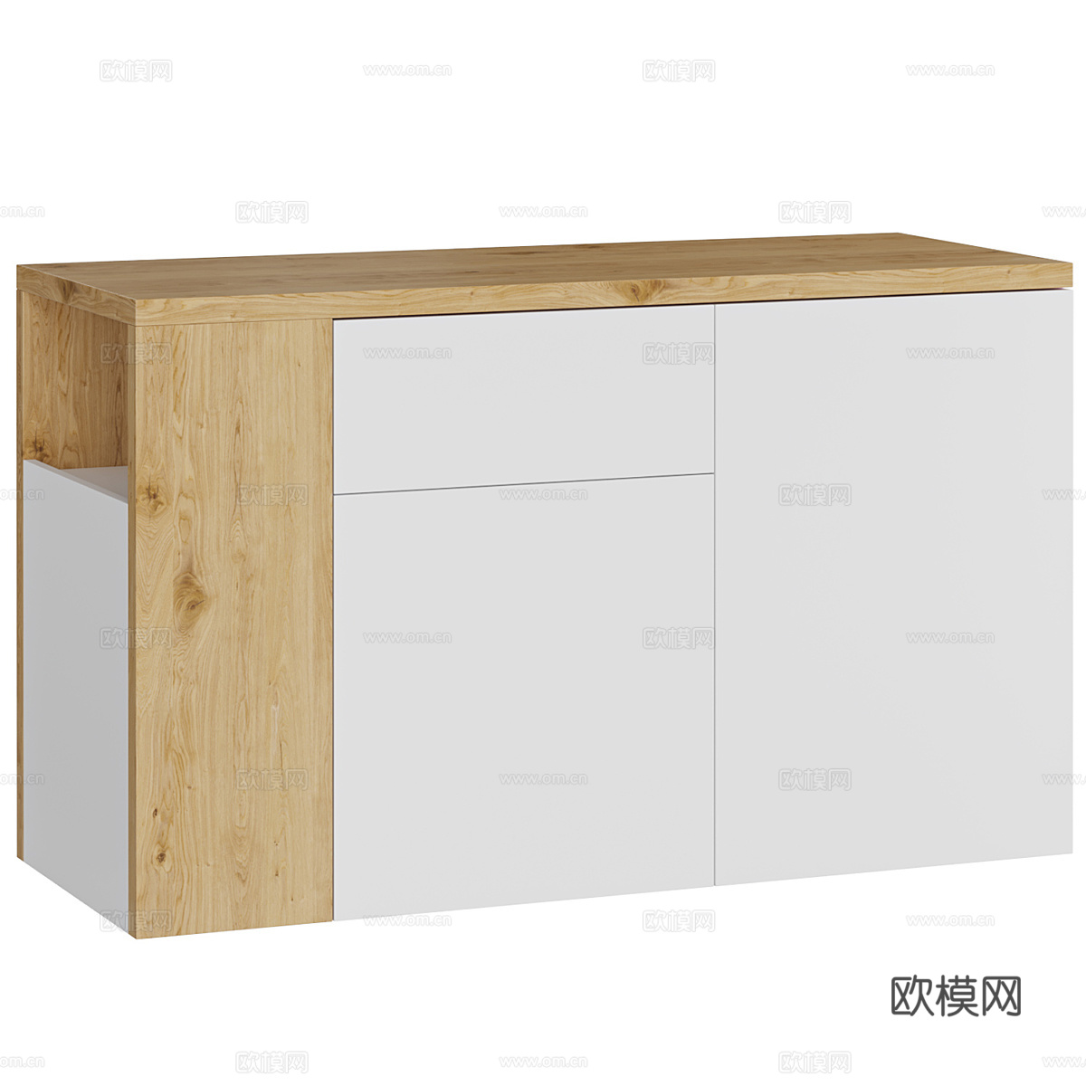 转角书桌 工作台3d模型下载（渲染图2）