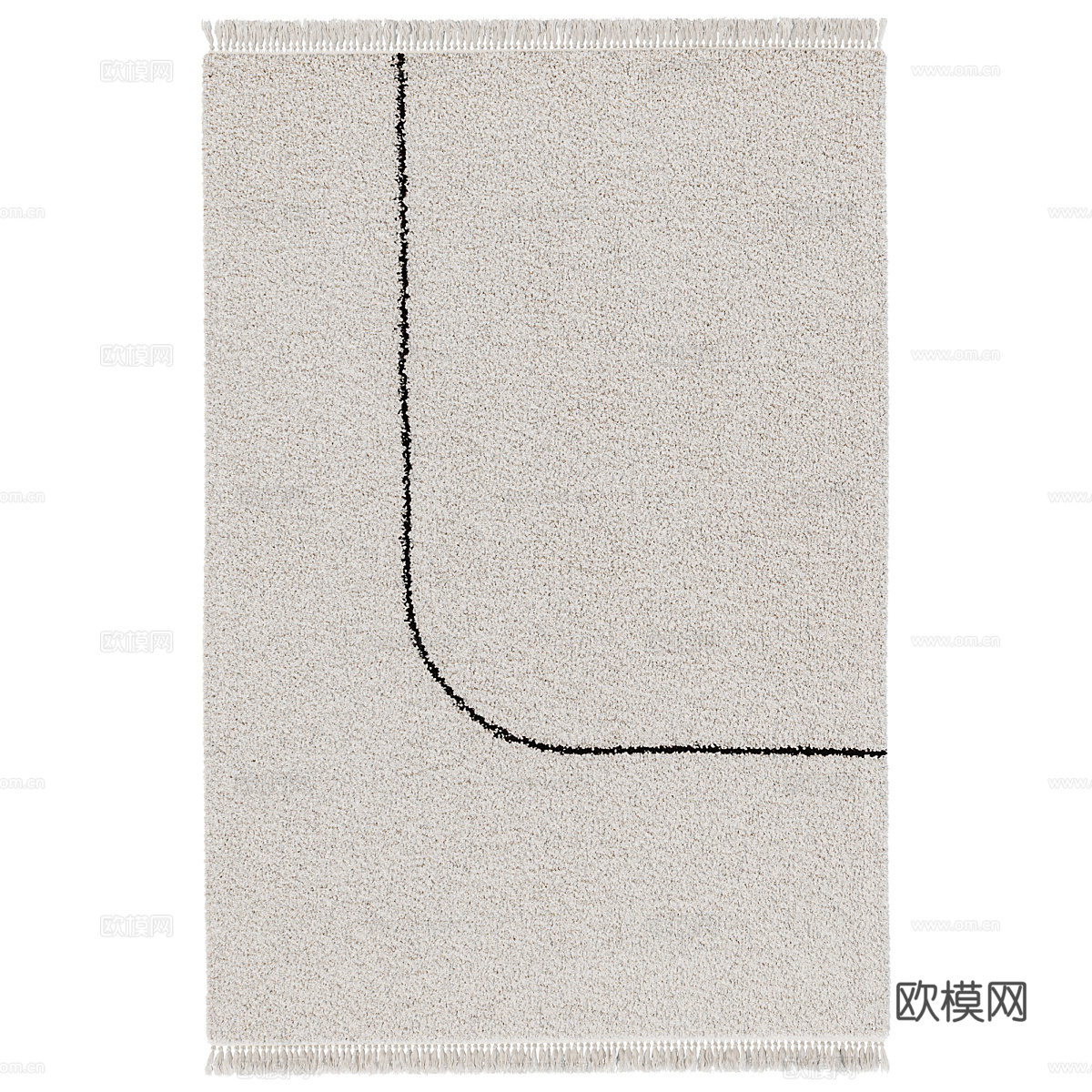 现代布艺地毯3d模型