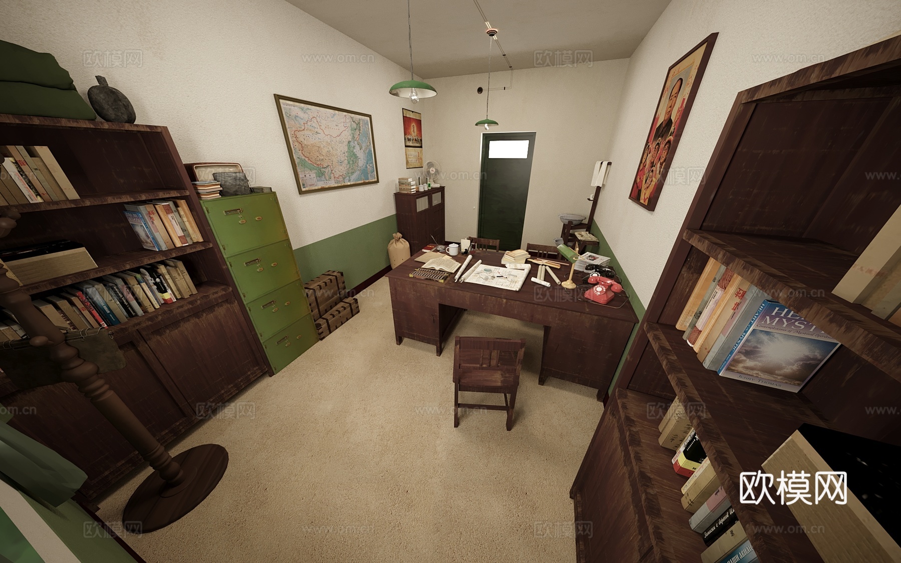 民国风 会议室旧址 革命办公旧址3d模型下载