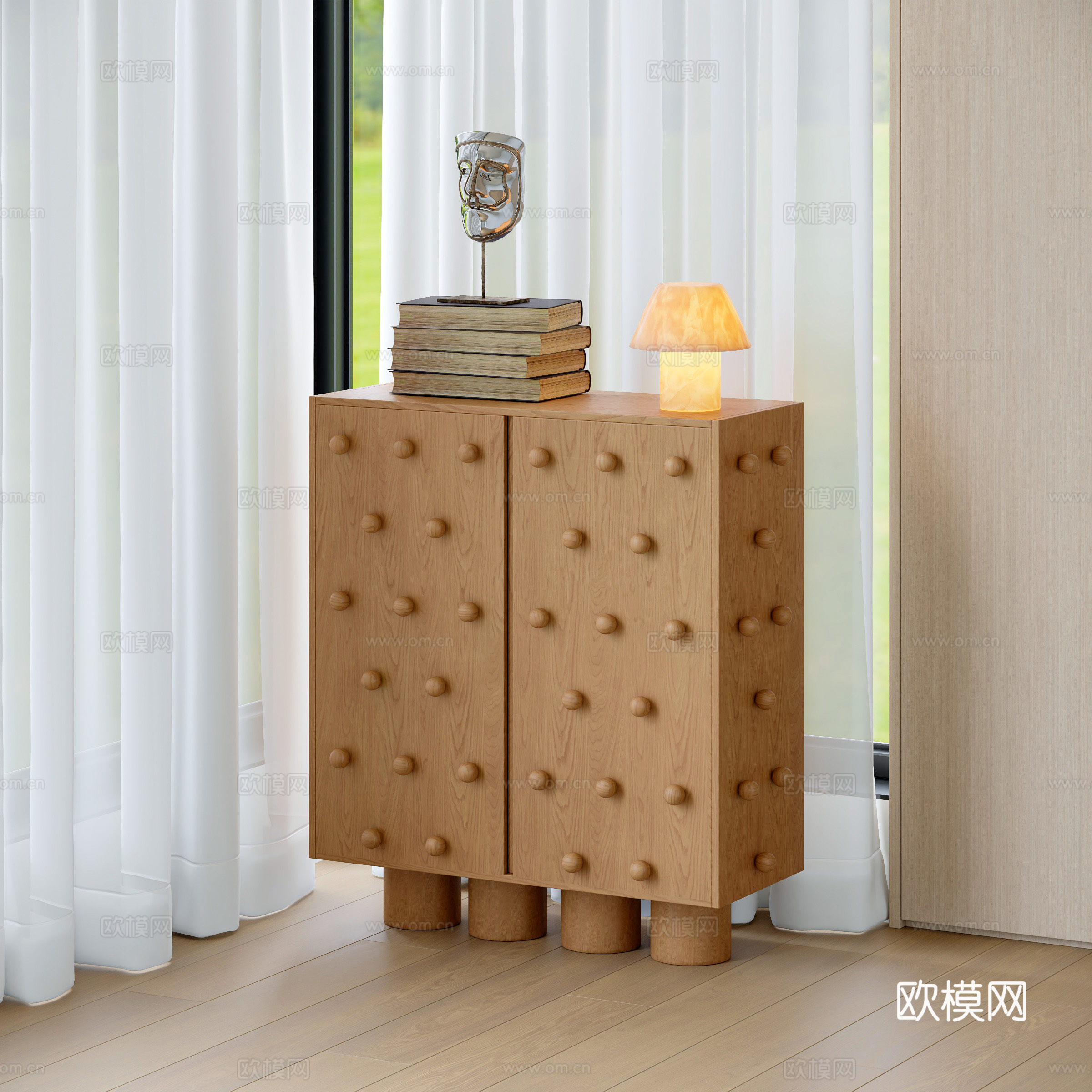 北欧矮鞋柜 玄关鞋柜su模型