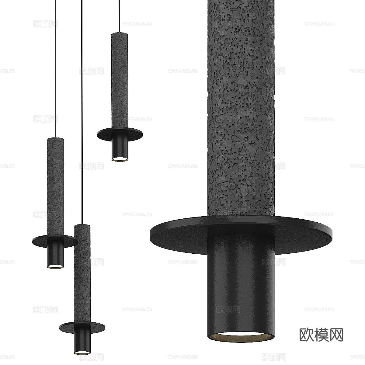 新中式吊线灯 小吊灯3d模型