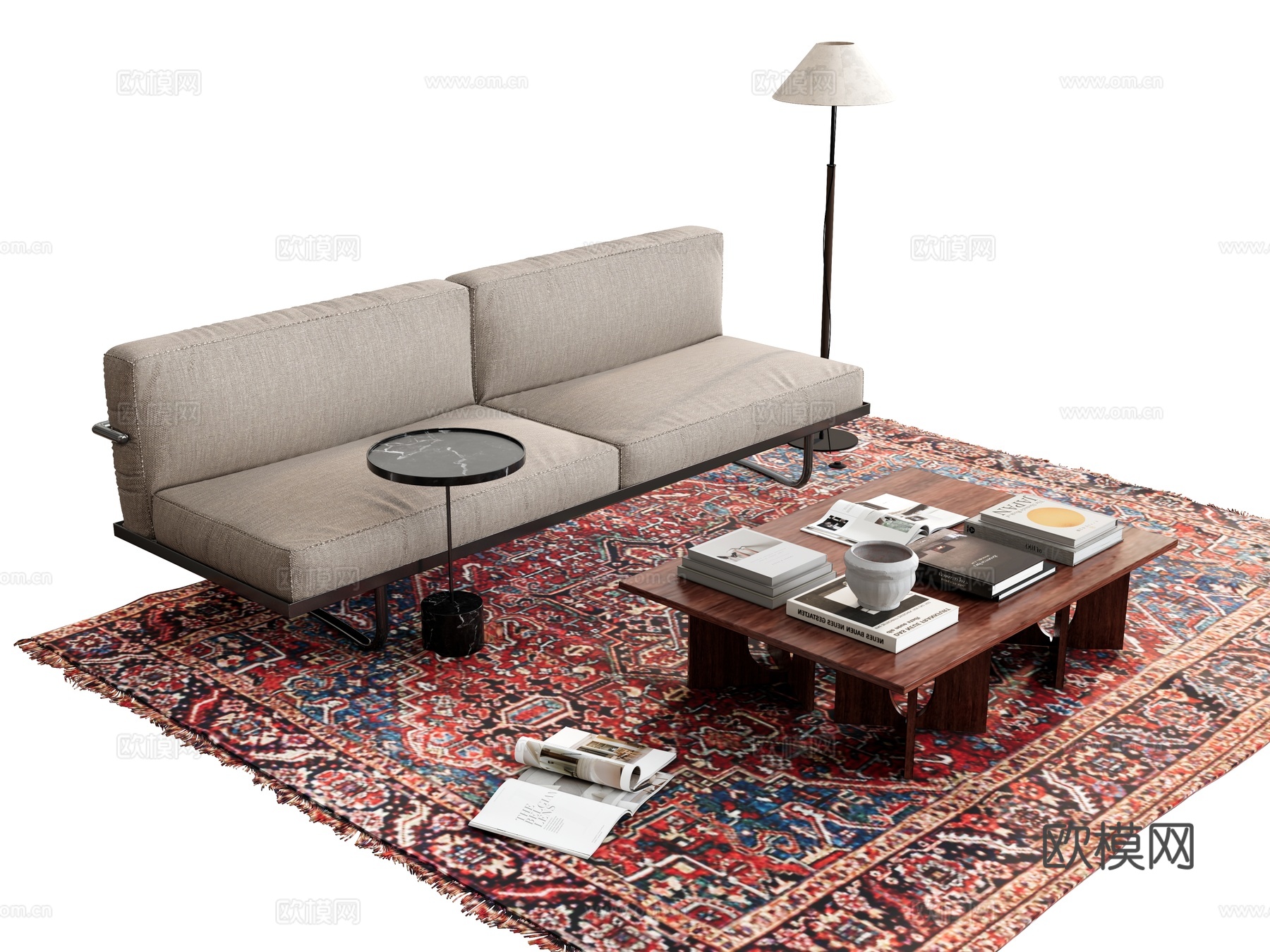 双人沙发 软体沙发su模型下载（渲染图2）