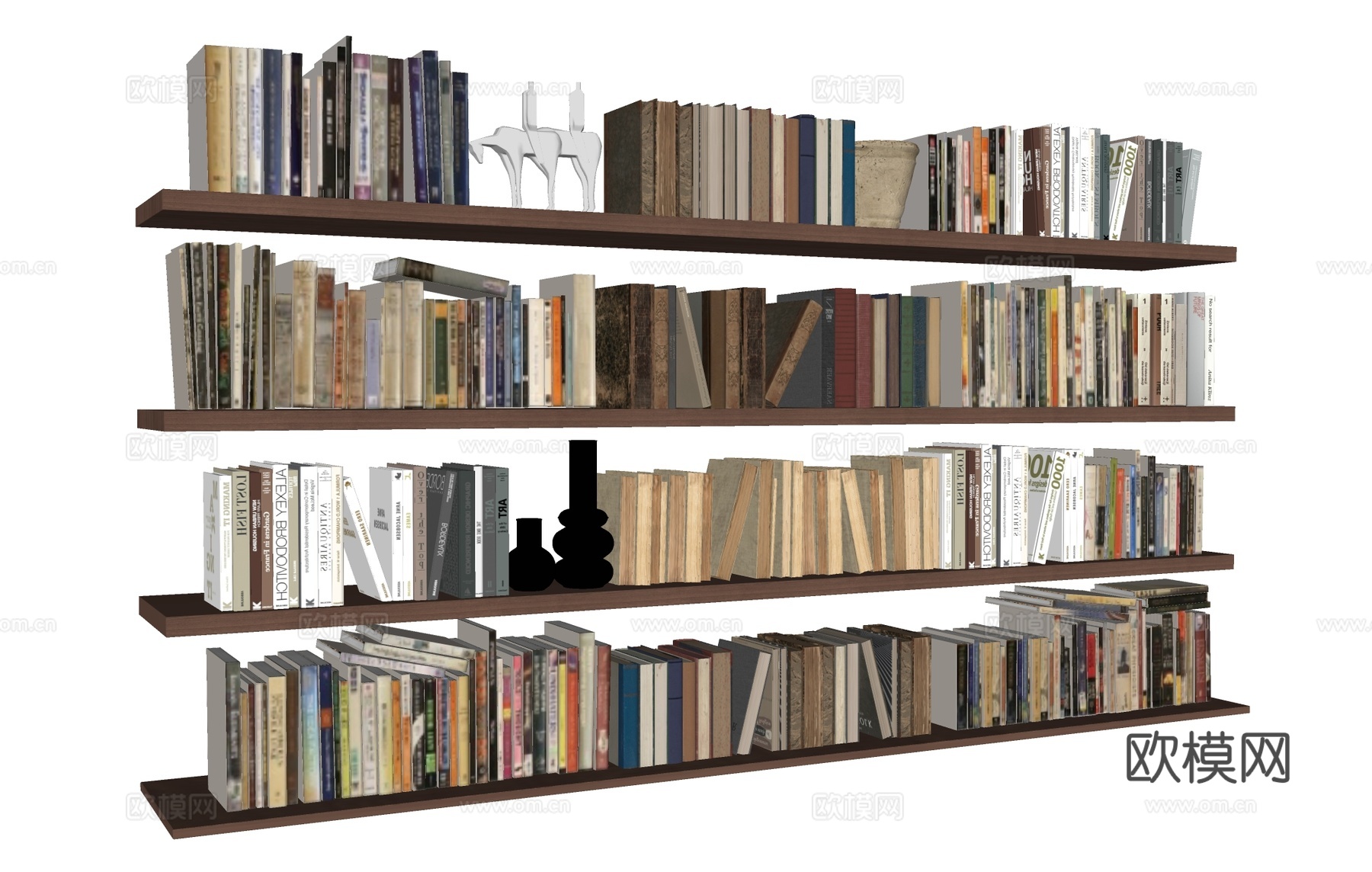 书籍书本书架免费su模型下载（渲染图1）