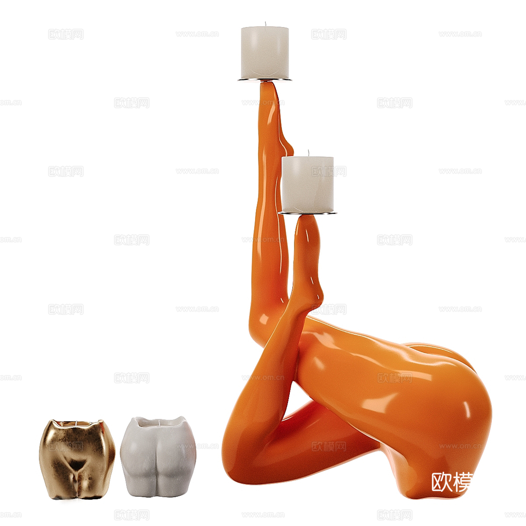 烛台灯 蜡烛su模型下载（渲染图4）