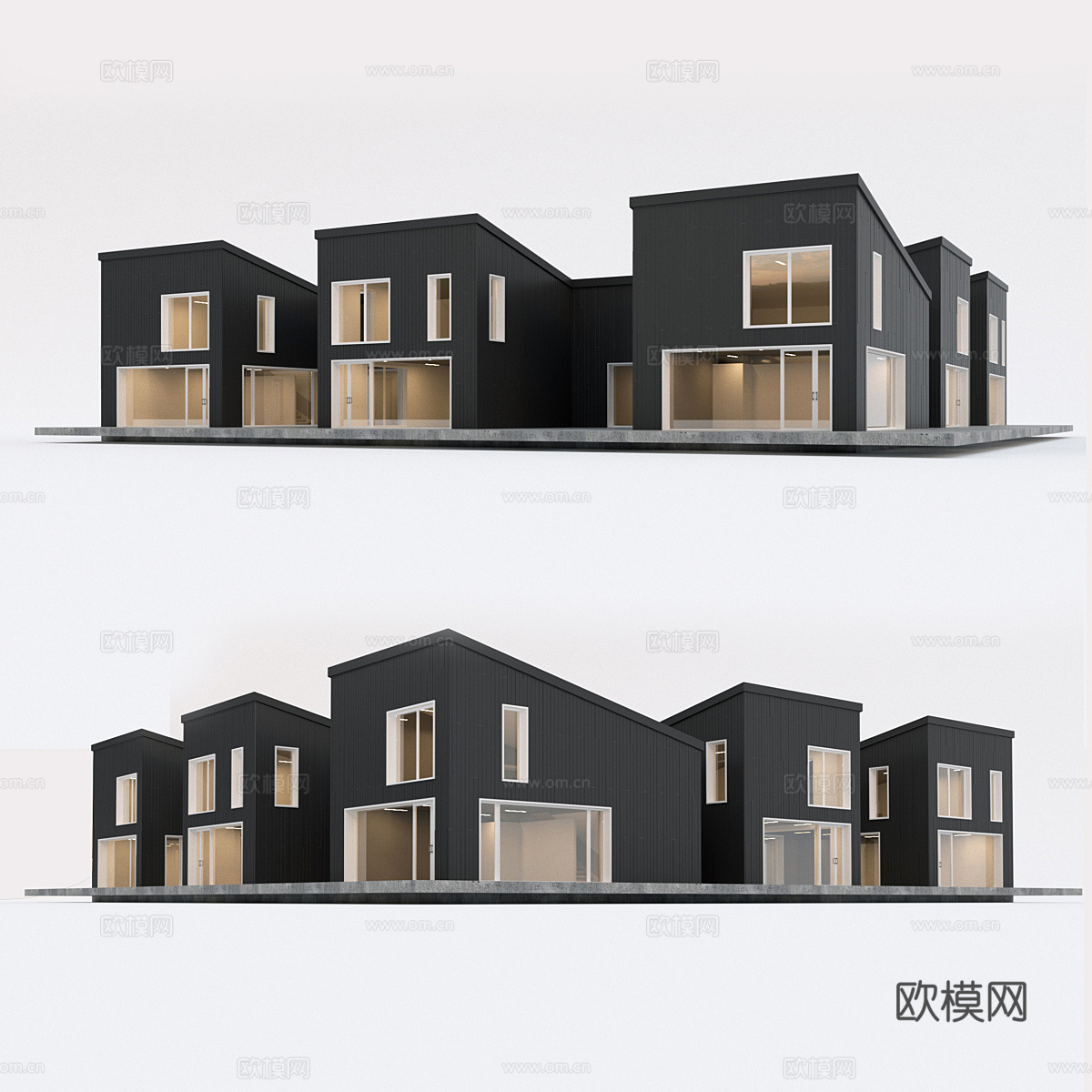 两层住宅楼外观 别墅外观3d模型