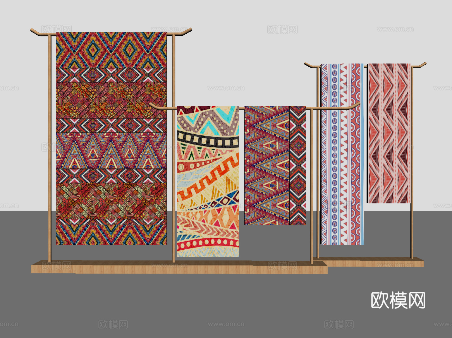 美陈  染布免费su模型下载（渲染图1）