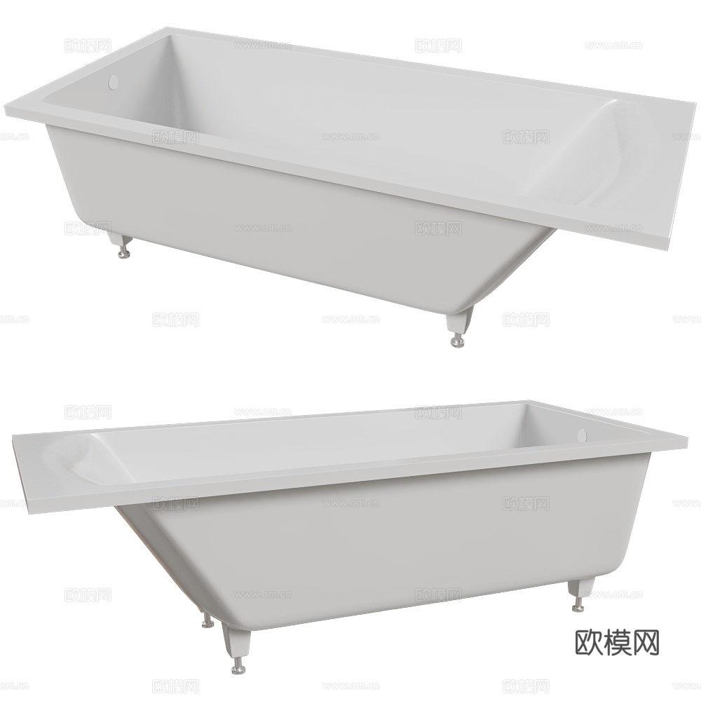 Salini 极简浴缸 方形浴缸su模型
