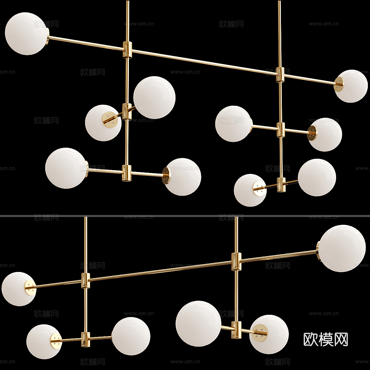 现代球形装饰吊灯3d模型