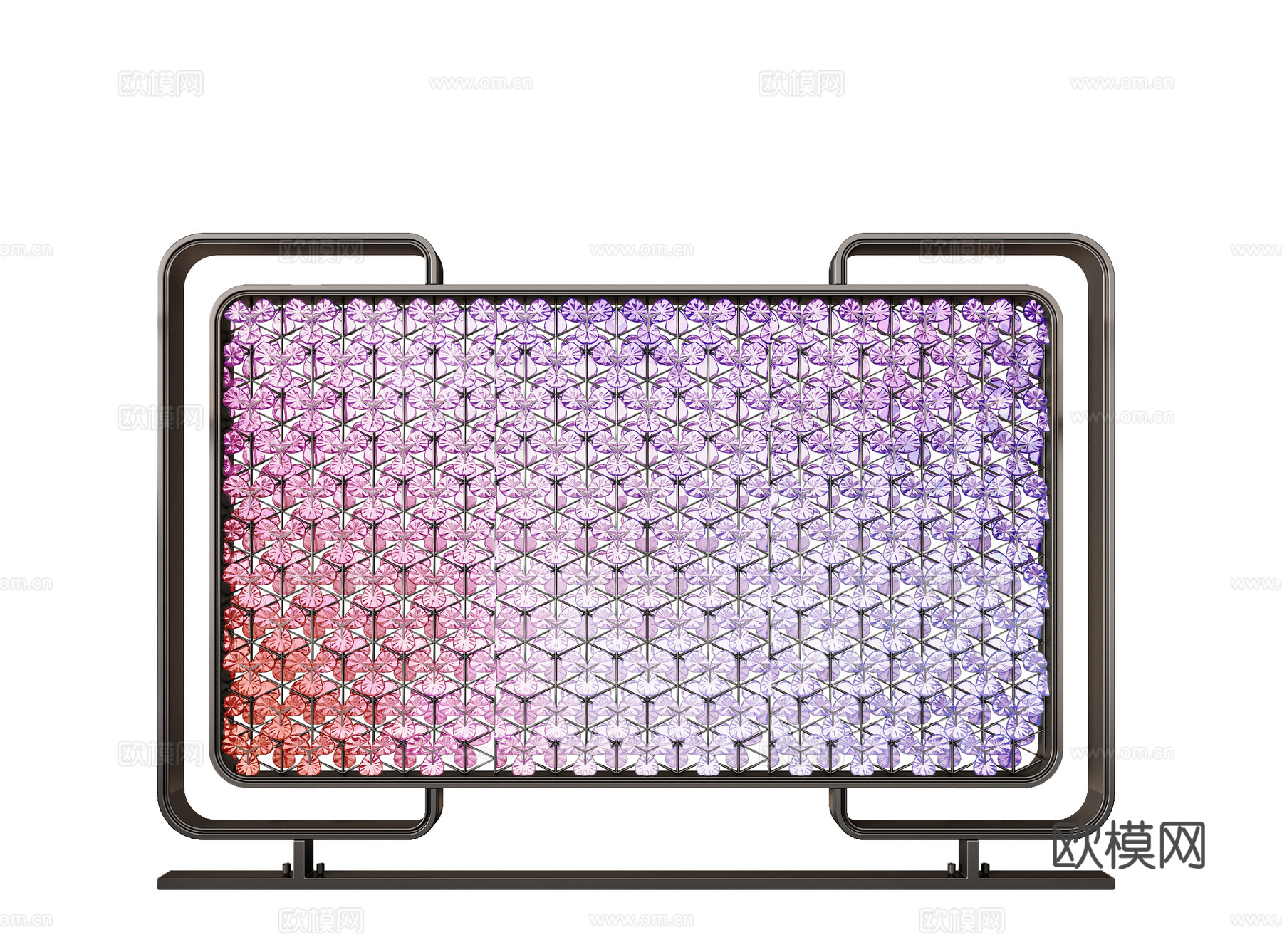 Minotti意式彩色玻璃屏风3d模型