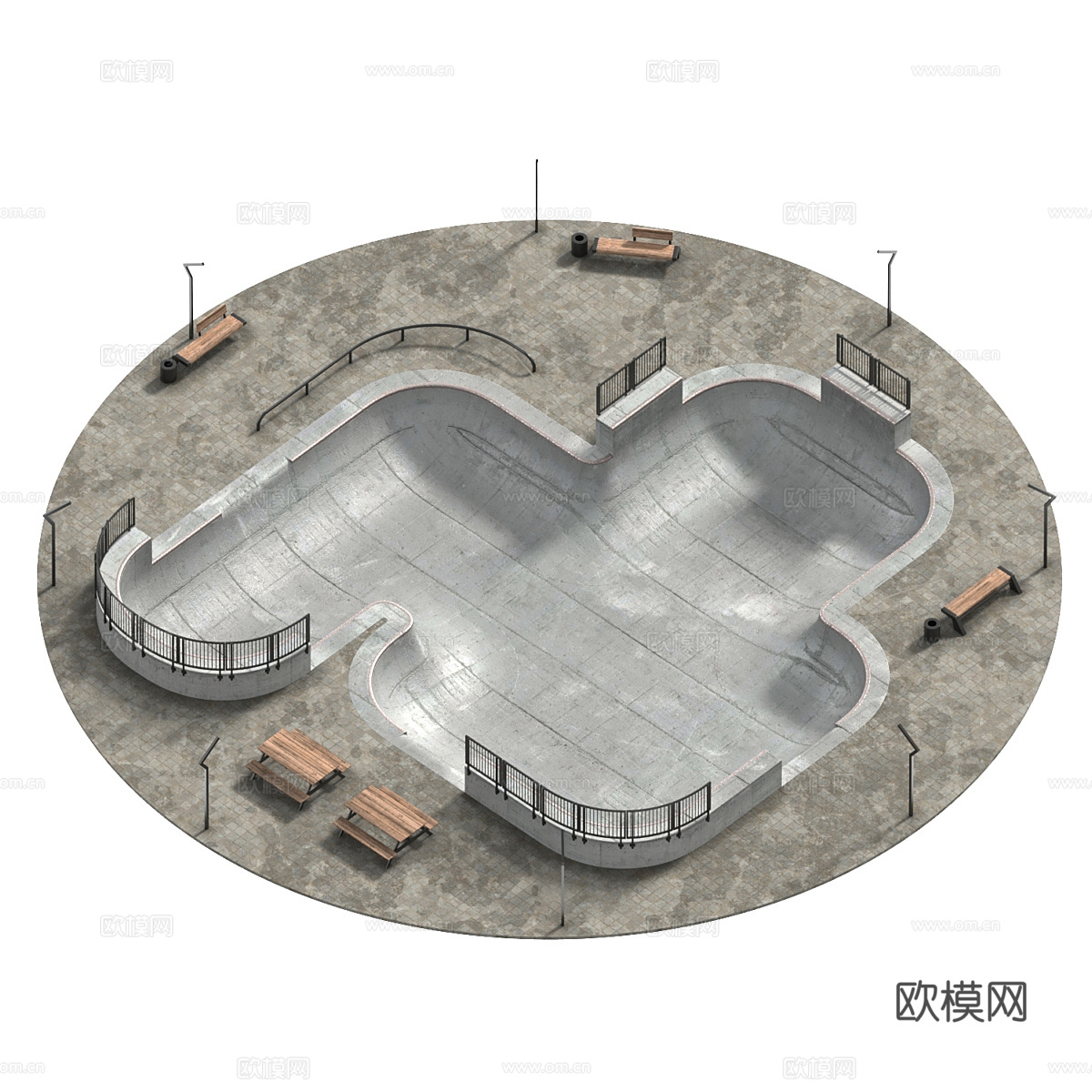 滑板公园3d模型