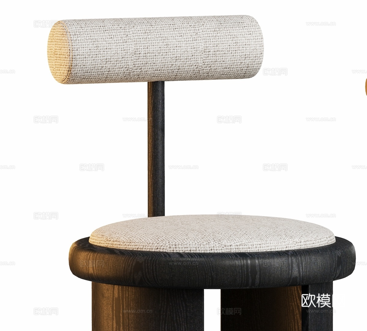 原木风餐椅 咖啡椅3d模型下载（渲染图3）