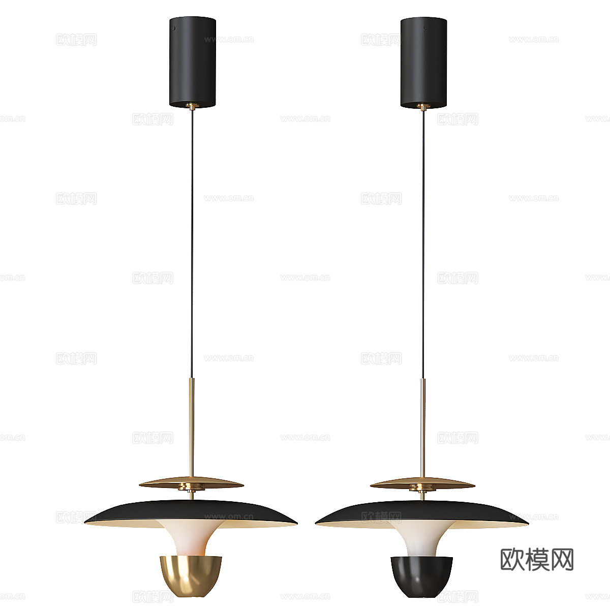 新中式装饰吊灯3d模型下载（渲染图2）