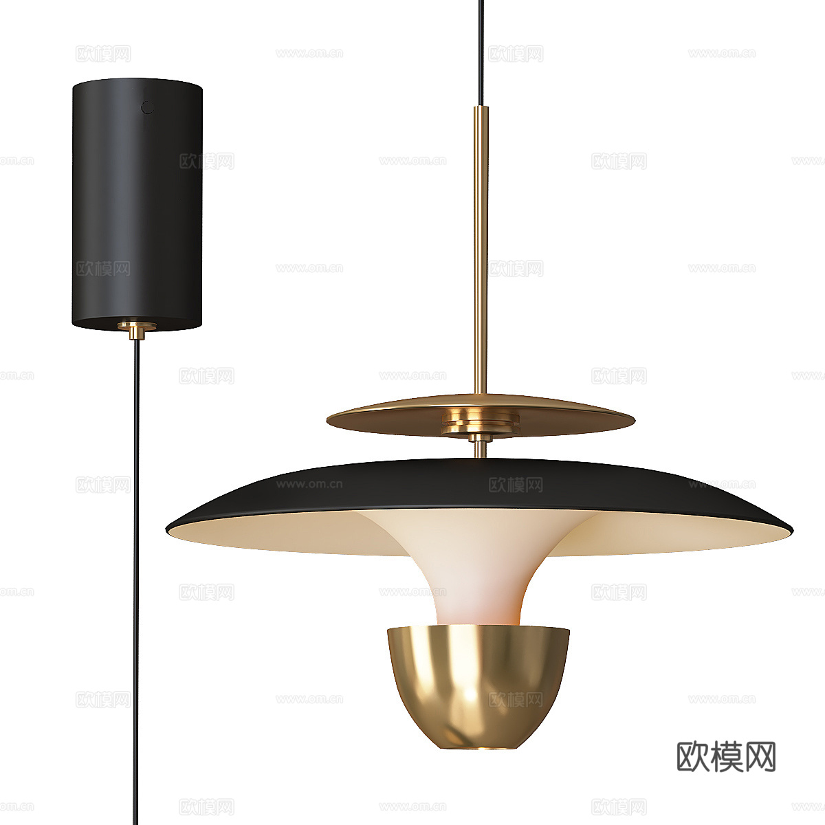 新中式装饰吊灯3d模型下载（渲染图4）