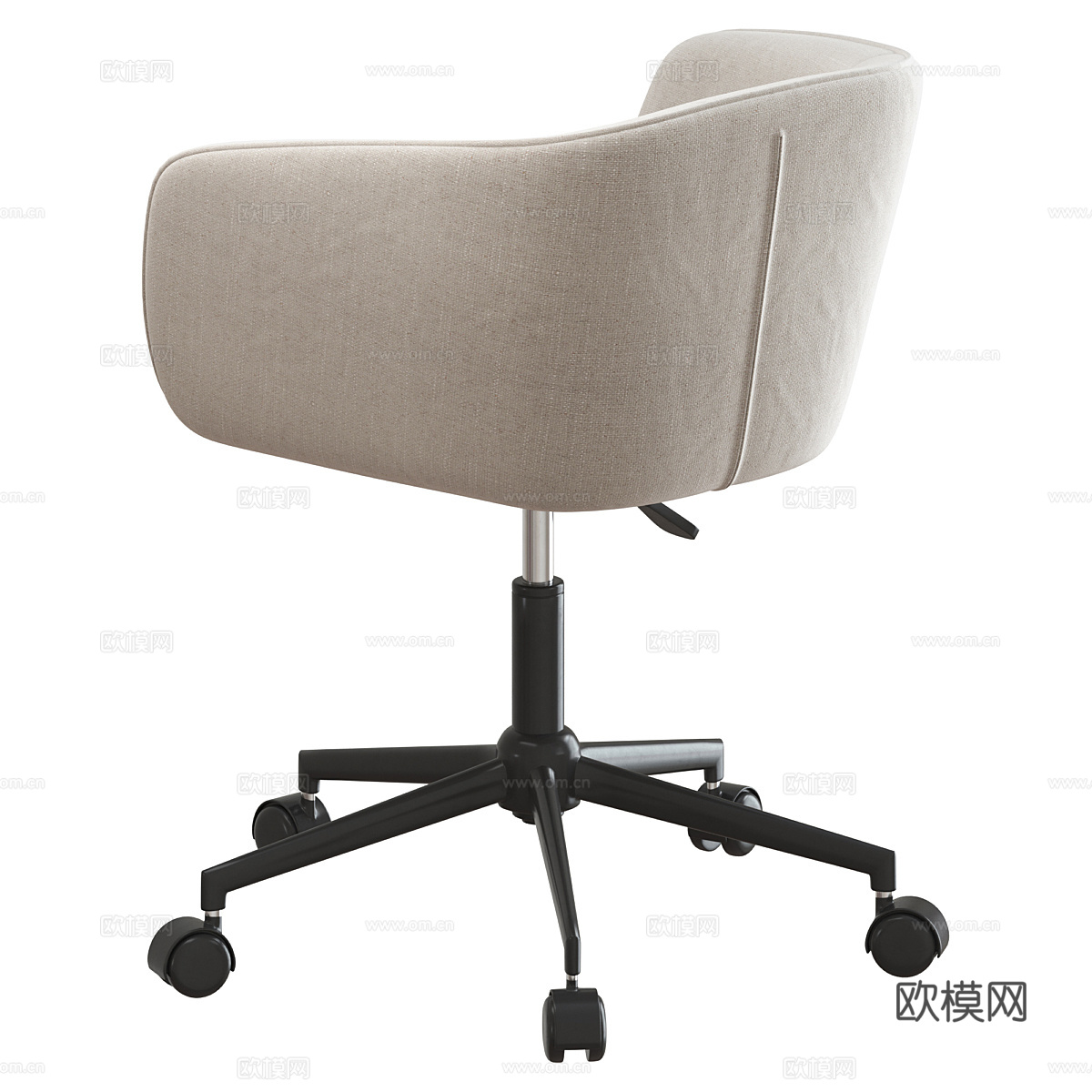 现代办公椅书椅3d模型下载（渲染图2）