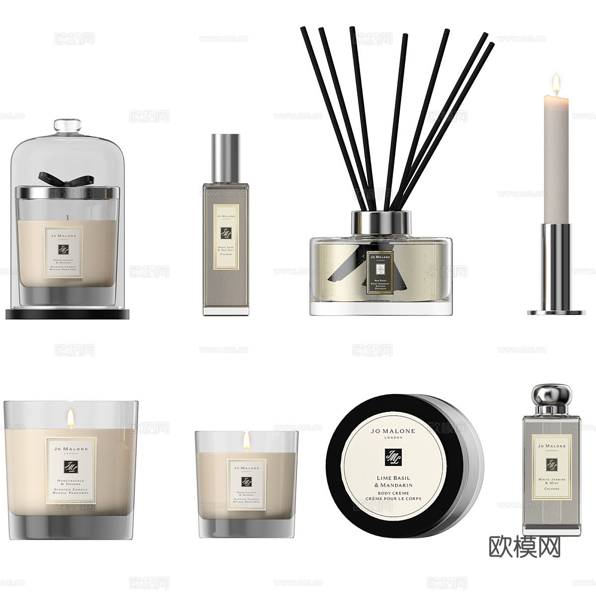 香水香薰蜡烛3d模型下载（渲染图2）