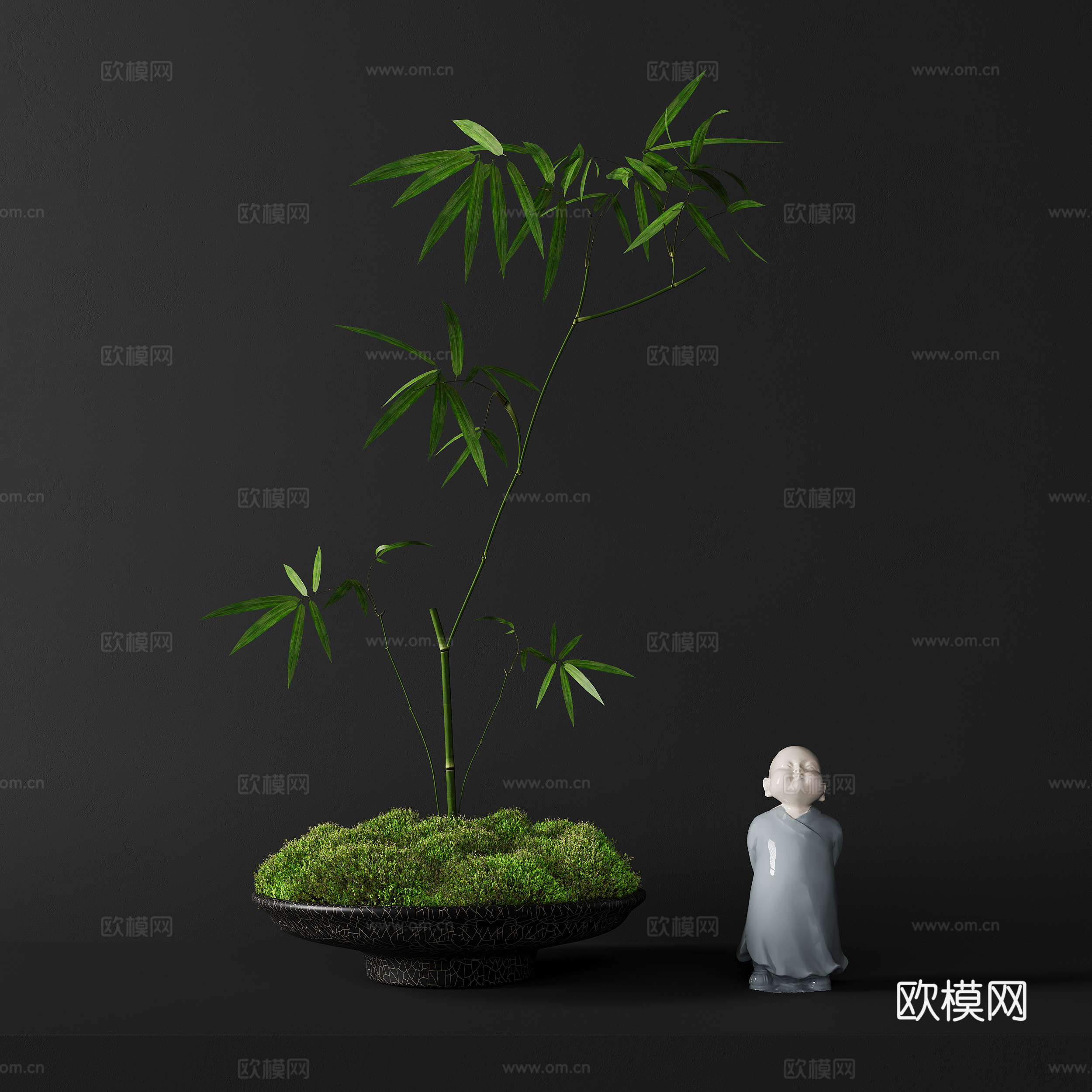 苔藓盆景 绿植盆景  苔藓  苔藓饰品 苔藓摆件3d模型