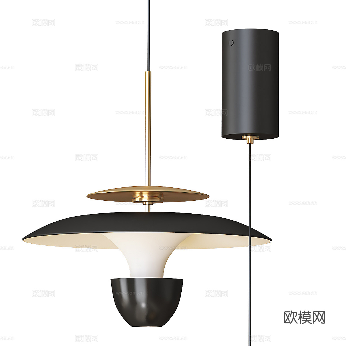 新中式装饰吊灯3d模型下载（渲染图3）