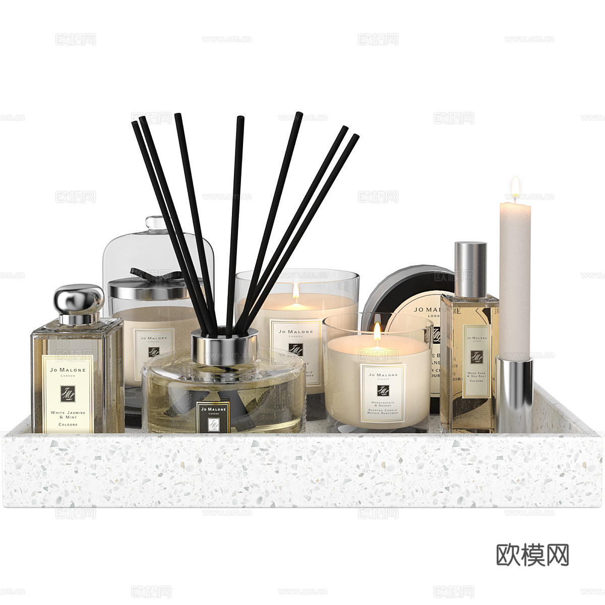 香水香薰蜡烛3d模型下载（渲染图1）