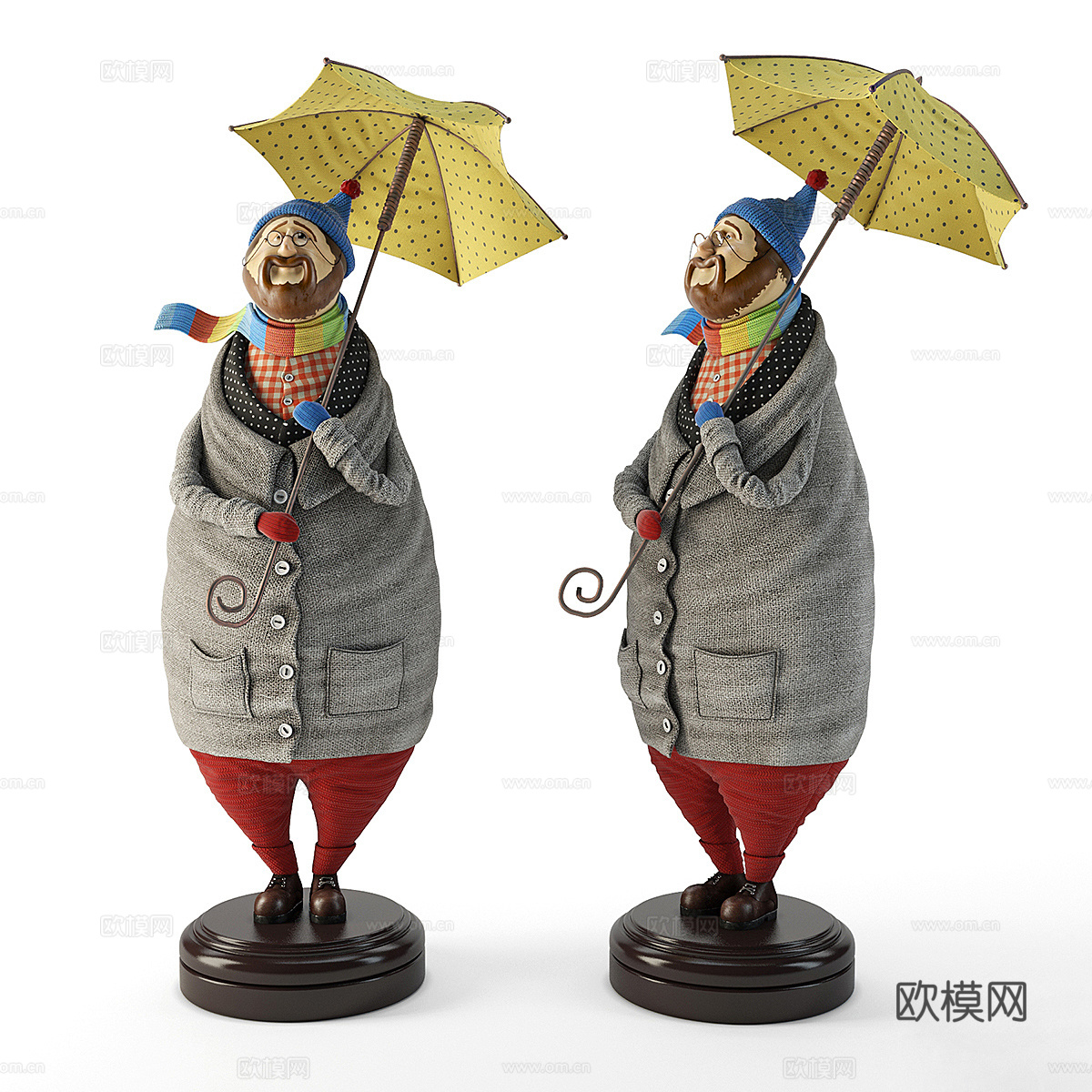 卡通人物雕塑 动漫人物雕塑3d模型