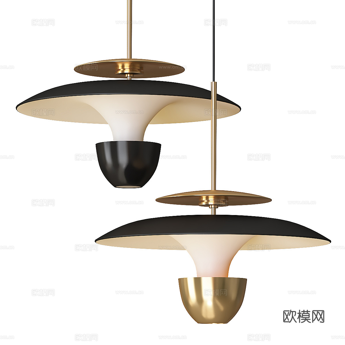 新中式装饰吊灯3d模型下载（渲染图1）