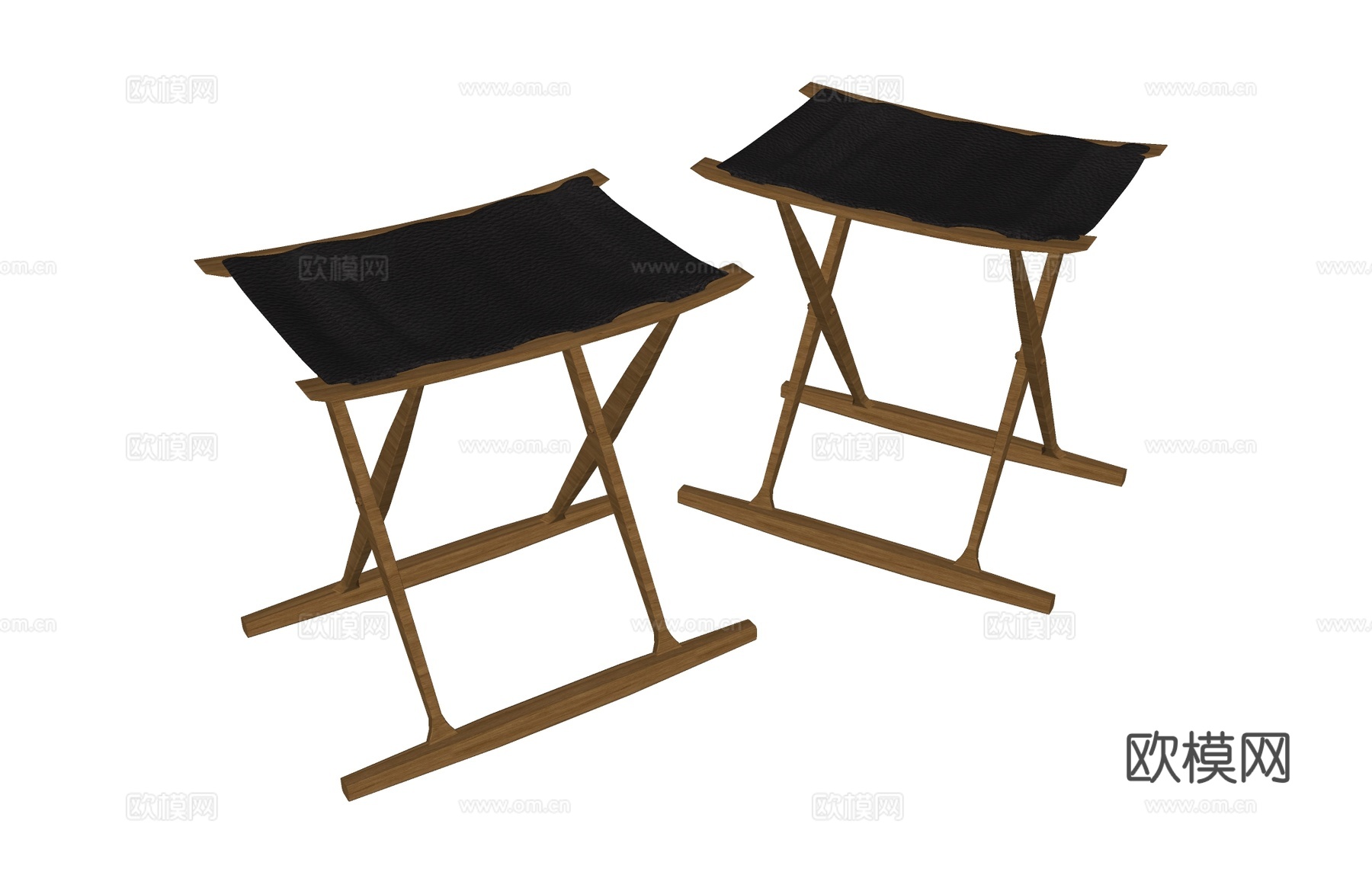 凳子椅子折叠凳子   矮凳鞋凳su模型下载（渲染图2）