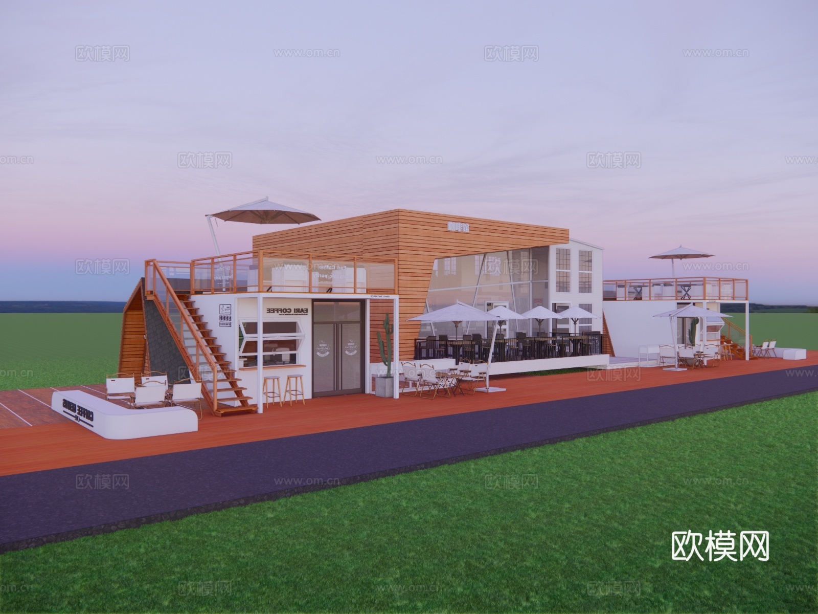 商业建筑 集装箱商业su模型下载（渲染图2）