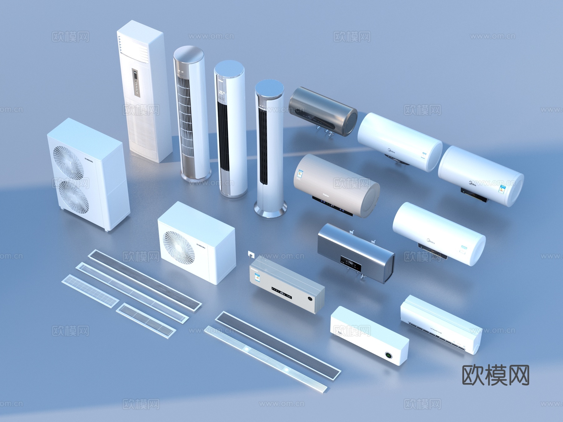 空调 空调外机 空调内机3d模型