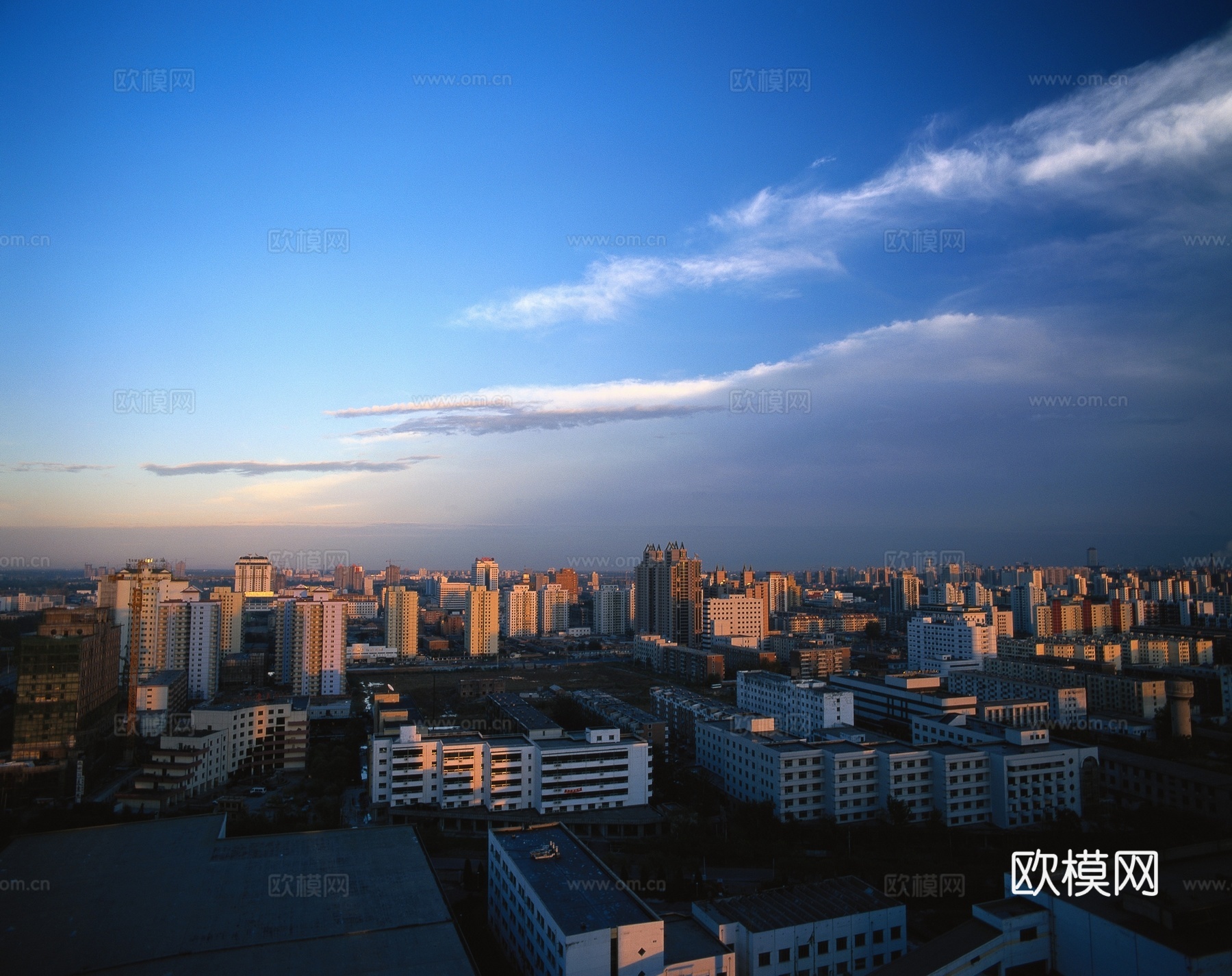城市晚霞天空贴图下载
