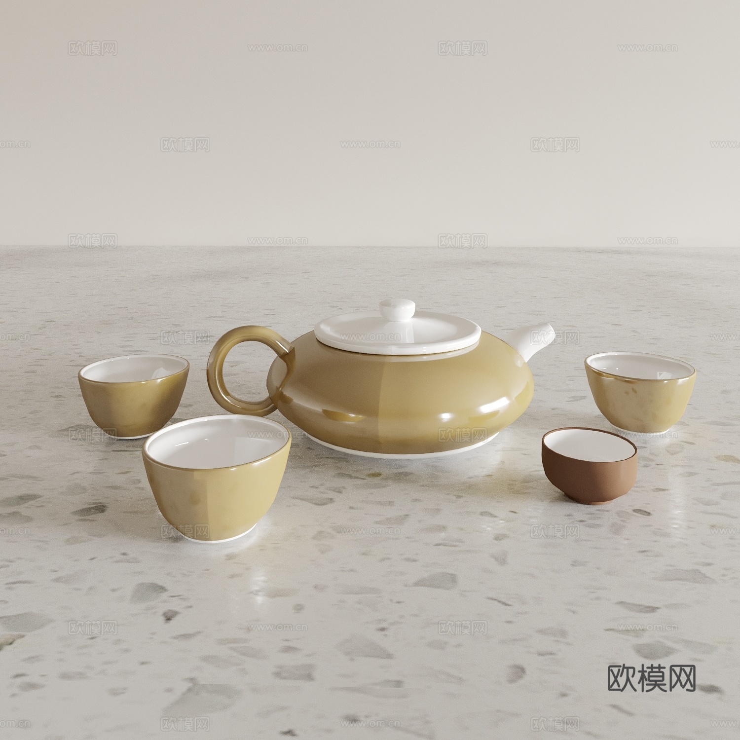 茶具 茶杯 茶壶3d模型