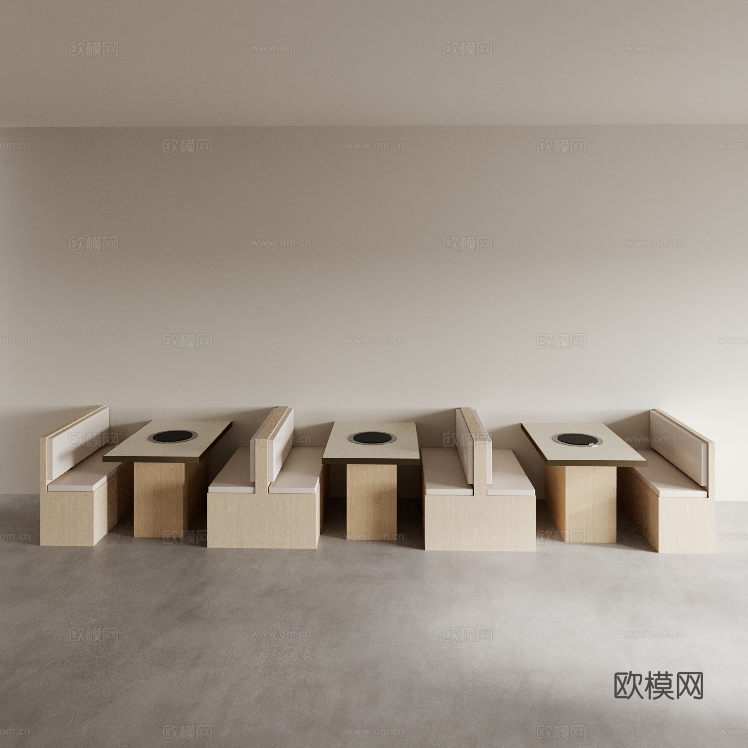 卡座沙发 餐桌椅 客餐厅 茶桌椅 饭桌椅 酒桌椅 桌椅组合3d模型下载