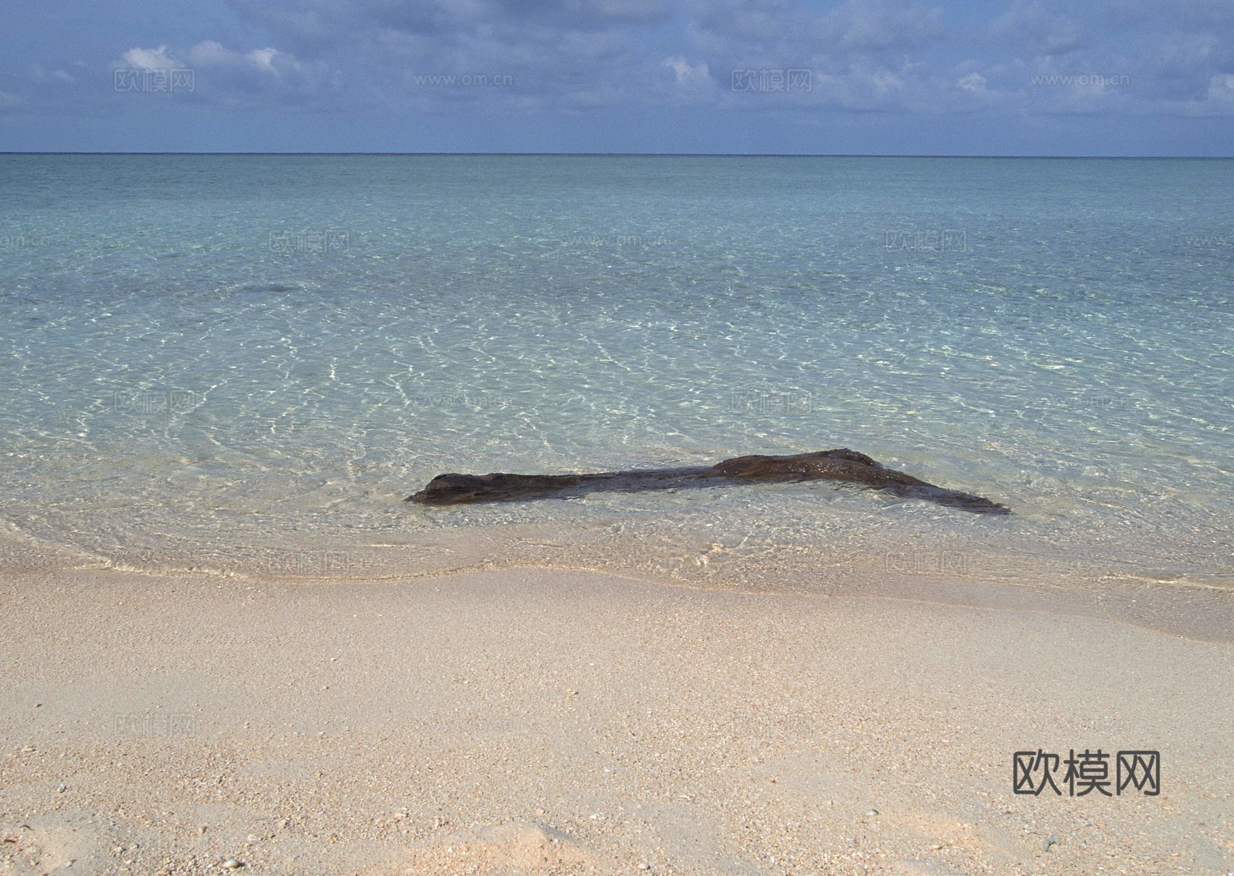 漂亮沙滩 海水波纹
